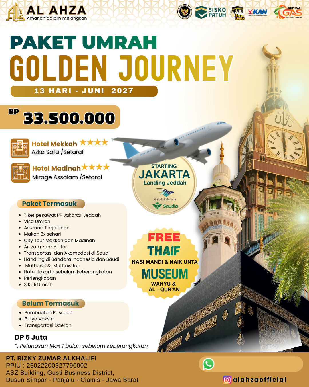 Paket Umroh Golden Journey 13 Hari
